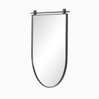 Clancy Small Arch Mirror in Antiqued Iron