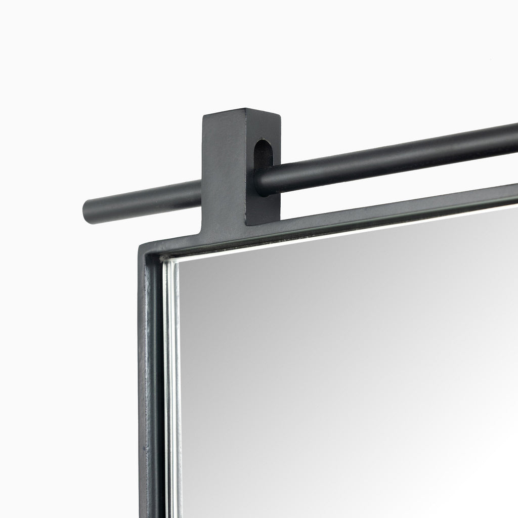 Clancy Small Arch Mirror in Antiqued Iron