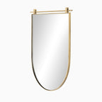Clancy Small Arch Mirror in Antique Brass