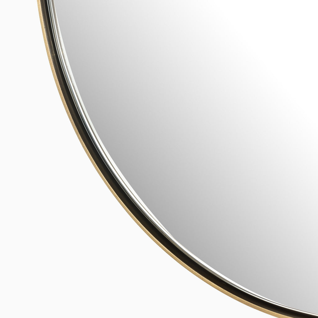 Clancy Small Arch Mirror in Antique Brass