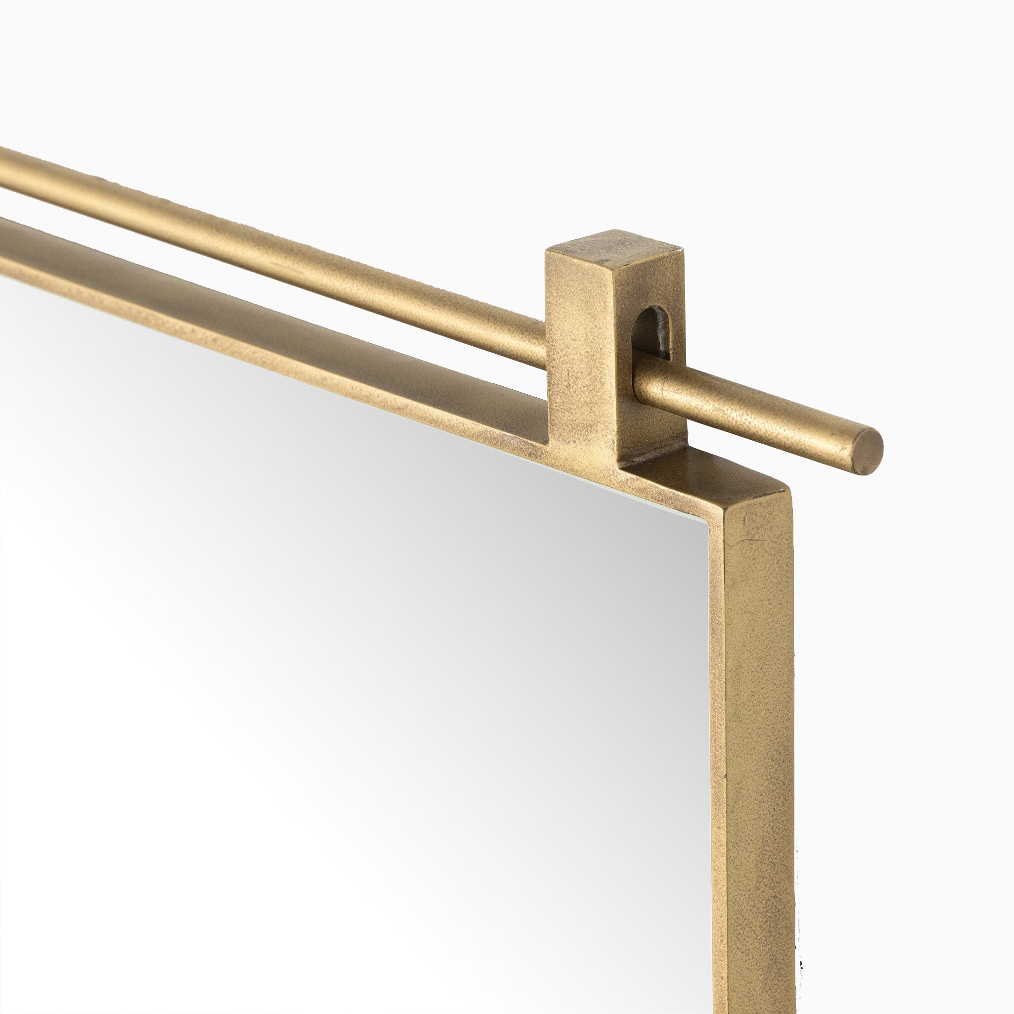 Clancy Small Arch Mirror in Antique Brass