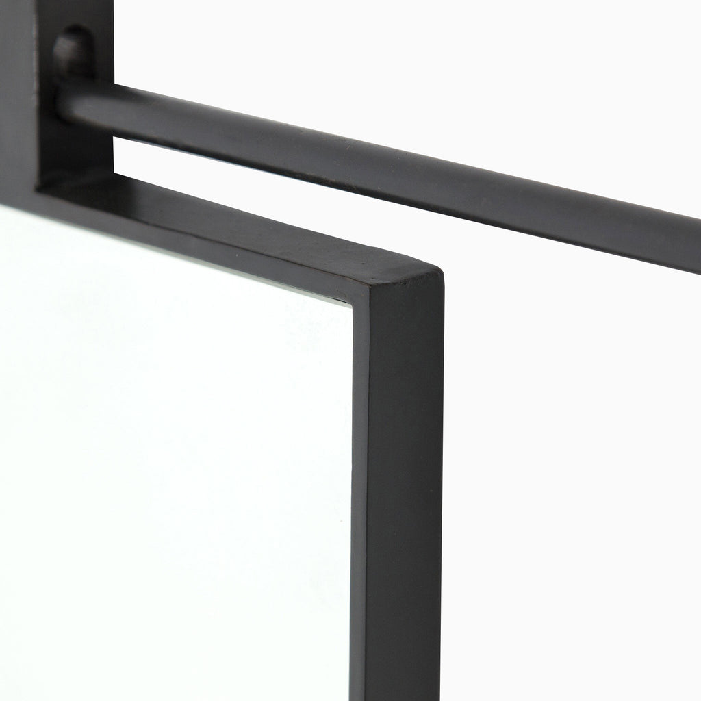 Clancy Mirror in Antiqued Iron