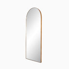 Esmeralda Floor Mirror in Polished Brass