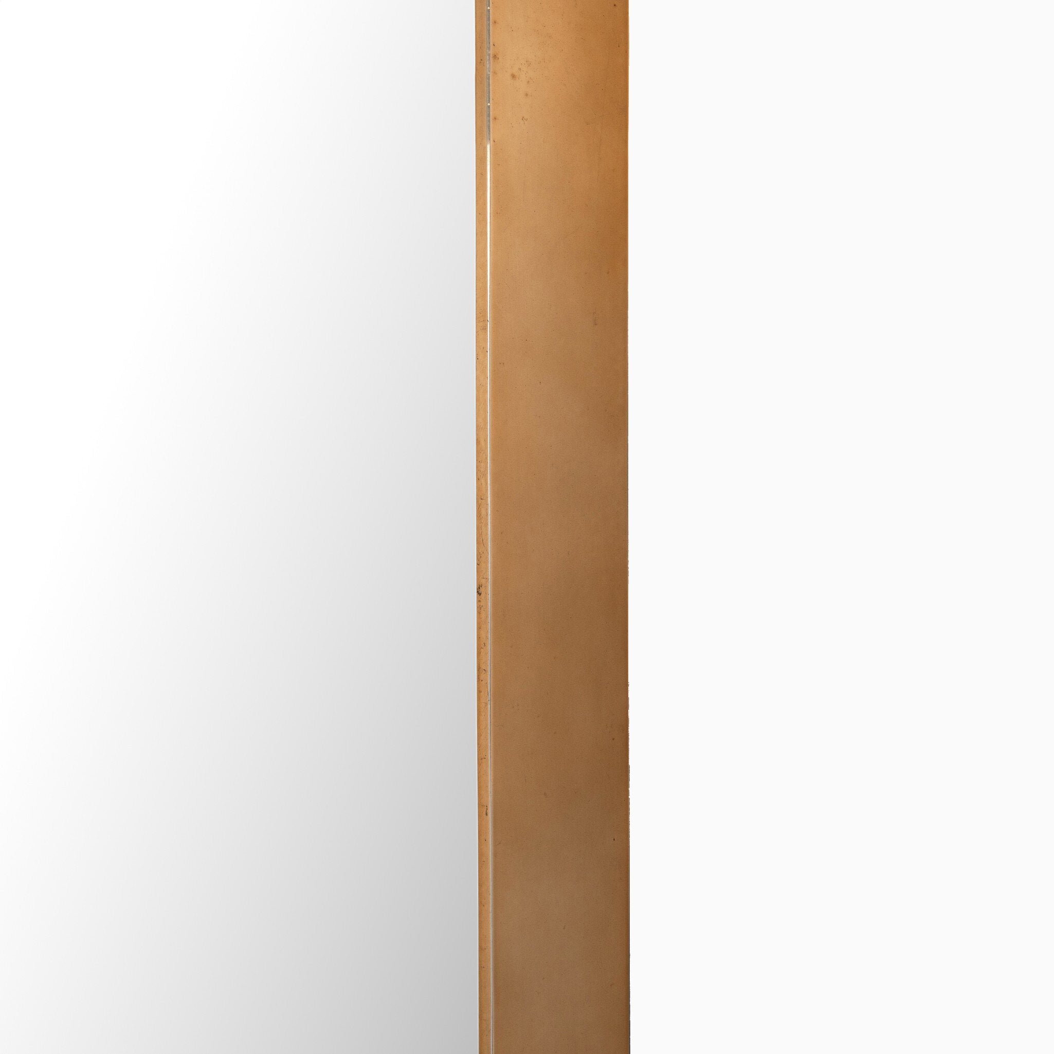 Esmeralda Floor Mirror in Polished Brass