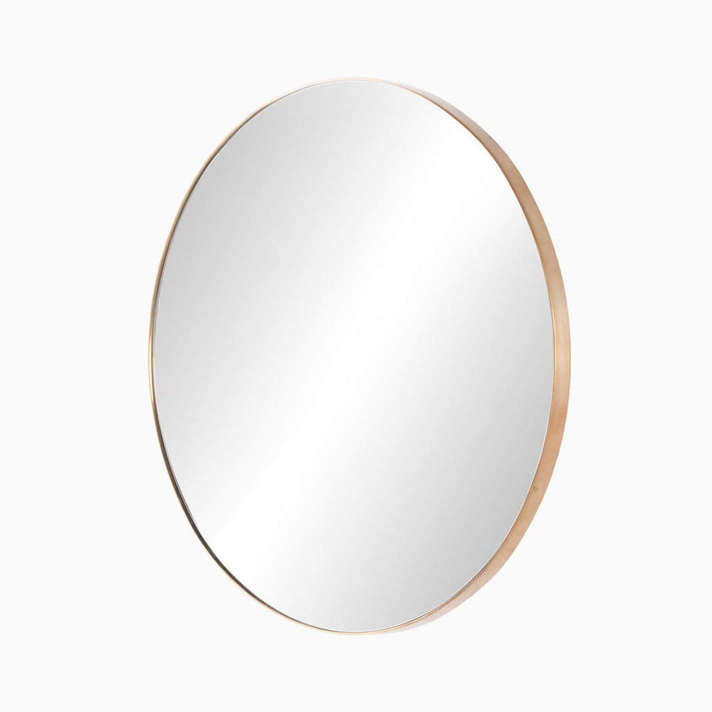 Esmeralda Round Mirror in Polished Brass