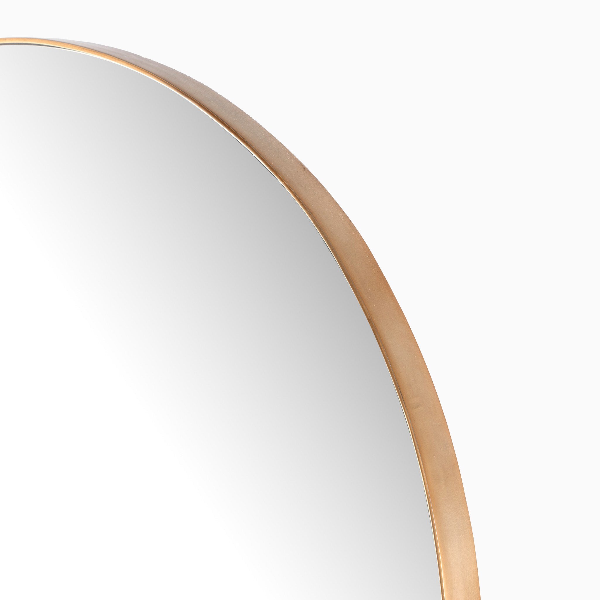 Esmeralda Round Mirror in Polished Brass