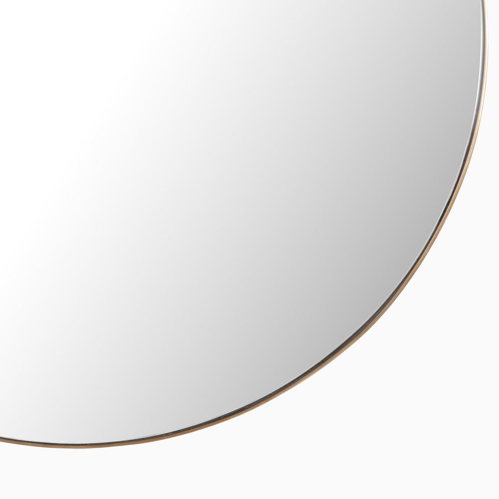 Esmeralda Round Mirror in Polished Brass