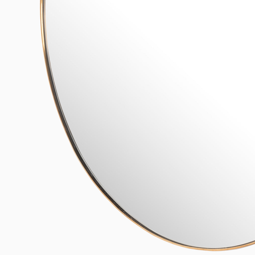 Esmeralda Round Mirror in Polished Brass