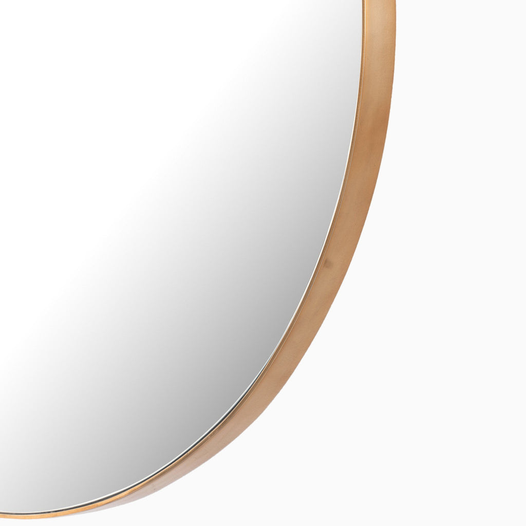 Esmeralda Round Mirror in Polished Brass