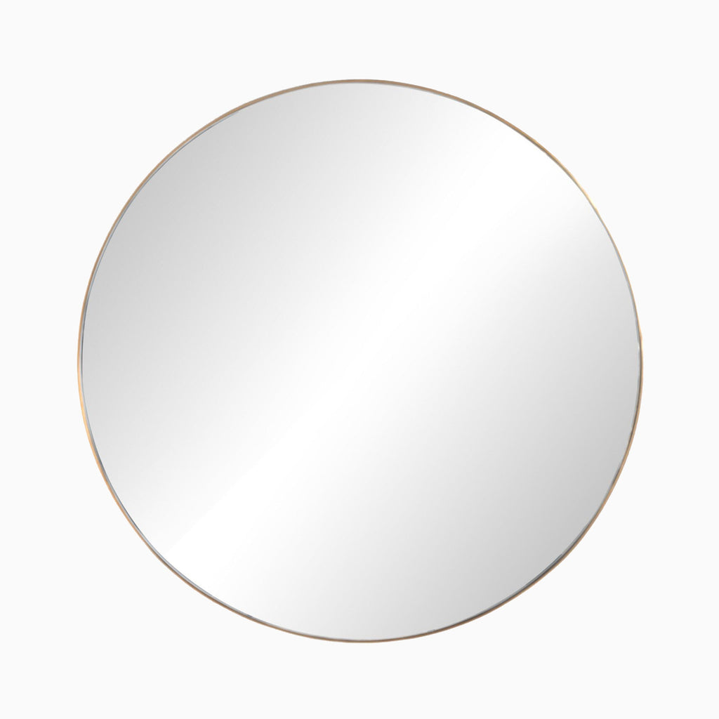 Esmeralda Round Mirror in Polished Brass