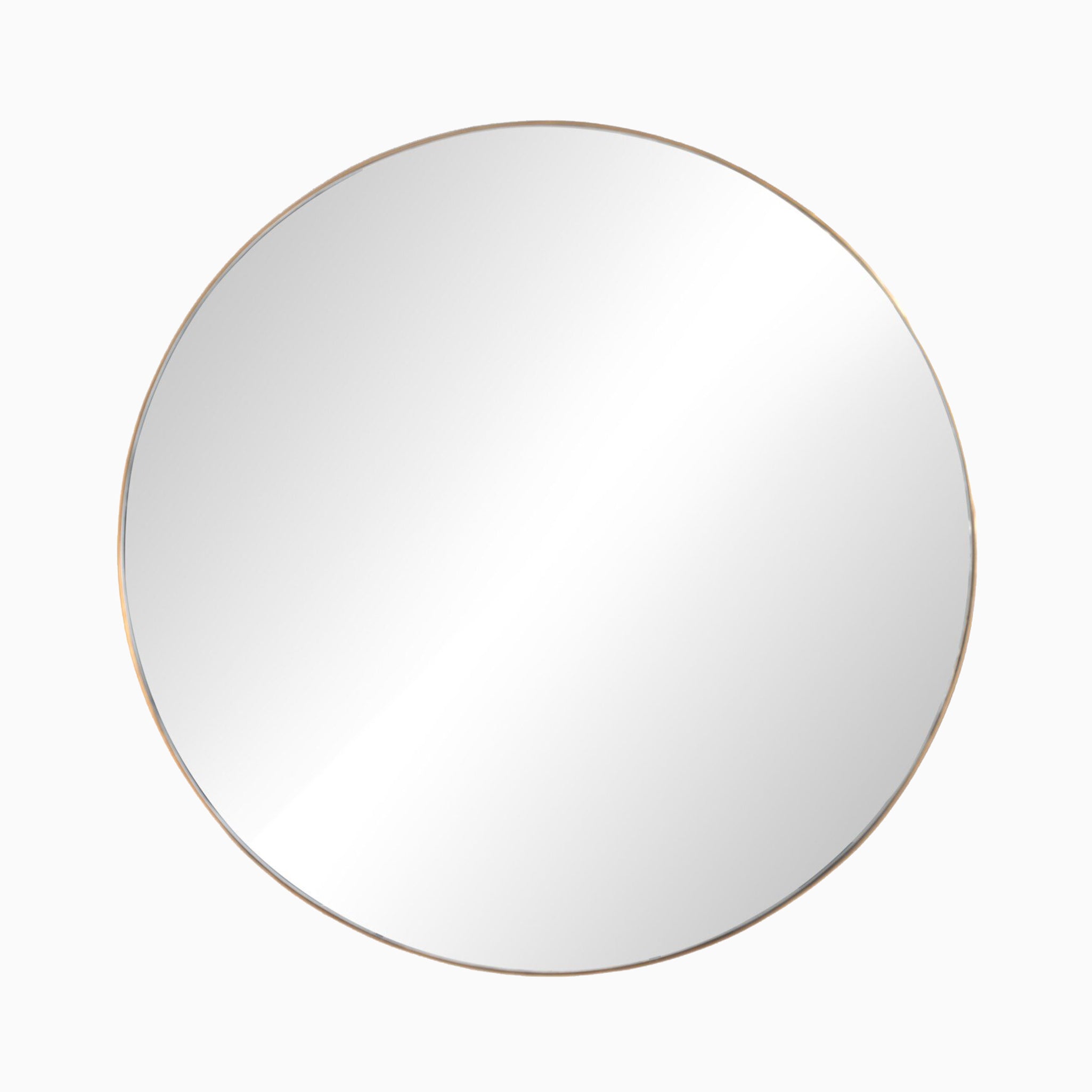 Esmeralda Round Mirror in Polished Brass