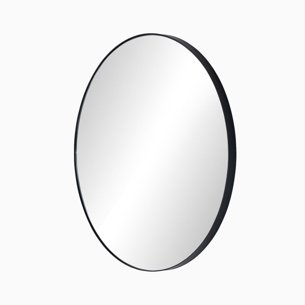 Esmeralda Round Mirror in Iron Matte Black