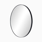 Esmeralda Round Mirror in Iron Matte Black
