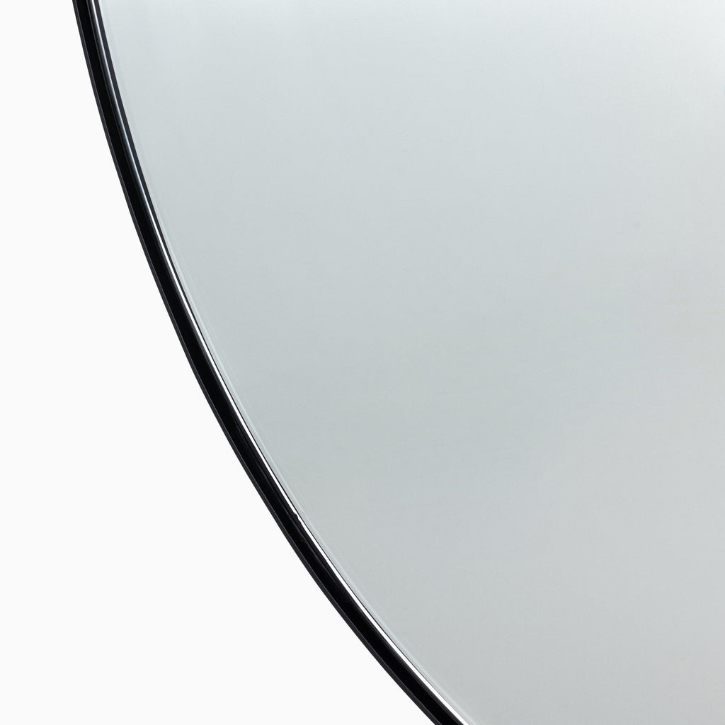 Esmeralda Round Mirror in Iron Matte Black