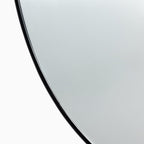 Esmeralda Round Mirror in Iron Matte Black