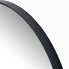 Esmeralda Round Mirror in Iron Matte Black