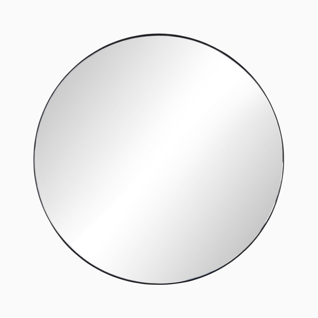 Esmeralda Round Mirror in Iron Matte Black