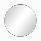 Esmeralda Round Mirror in Iron Matte Black