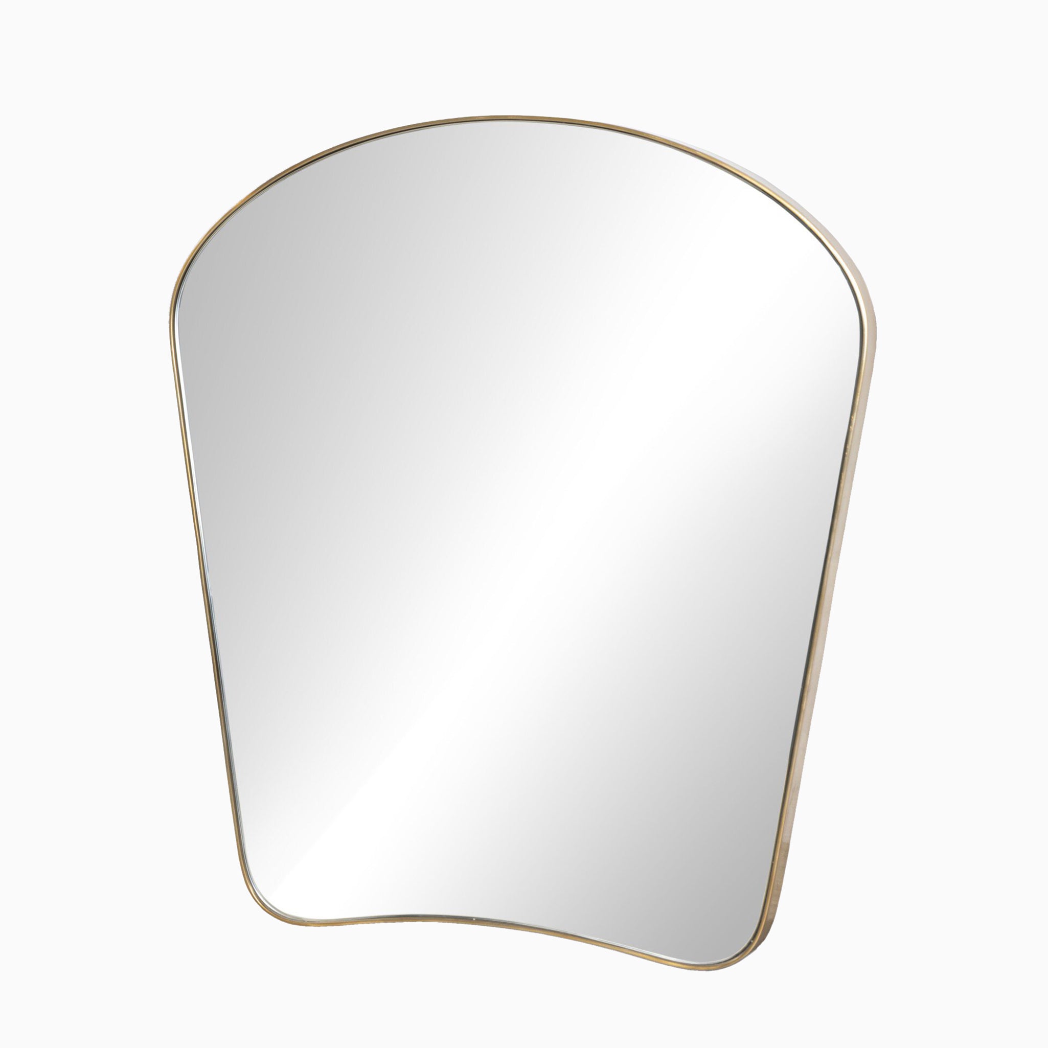 Raelynn Mantel Mirror in Polished Brass