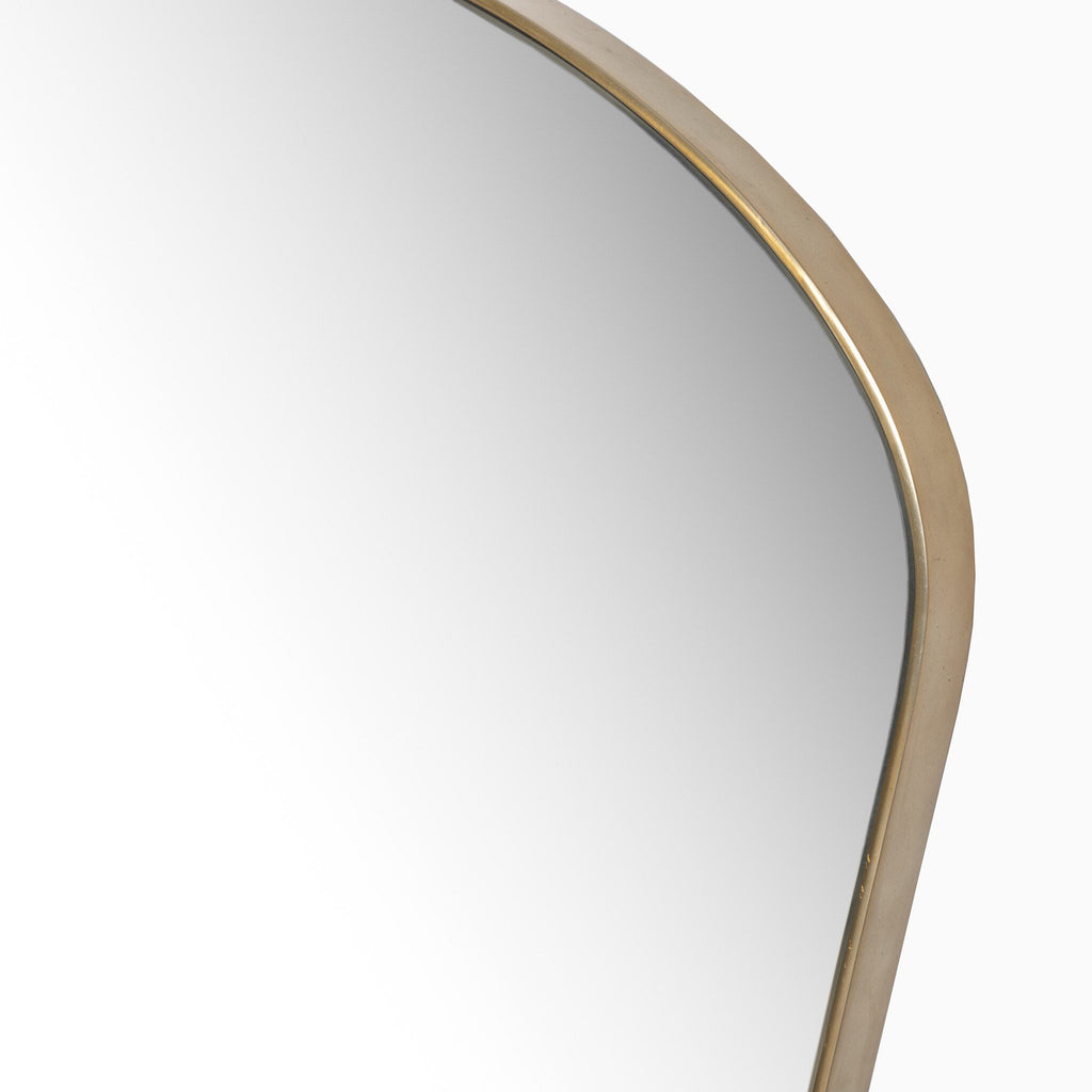 Raelynn Mantel Mirror in Polished Brass