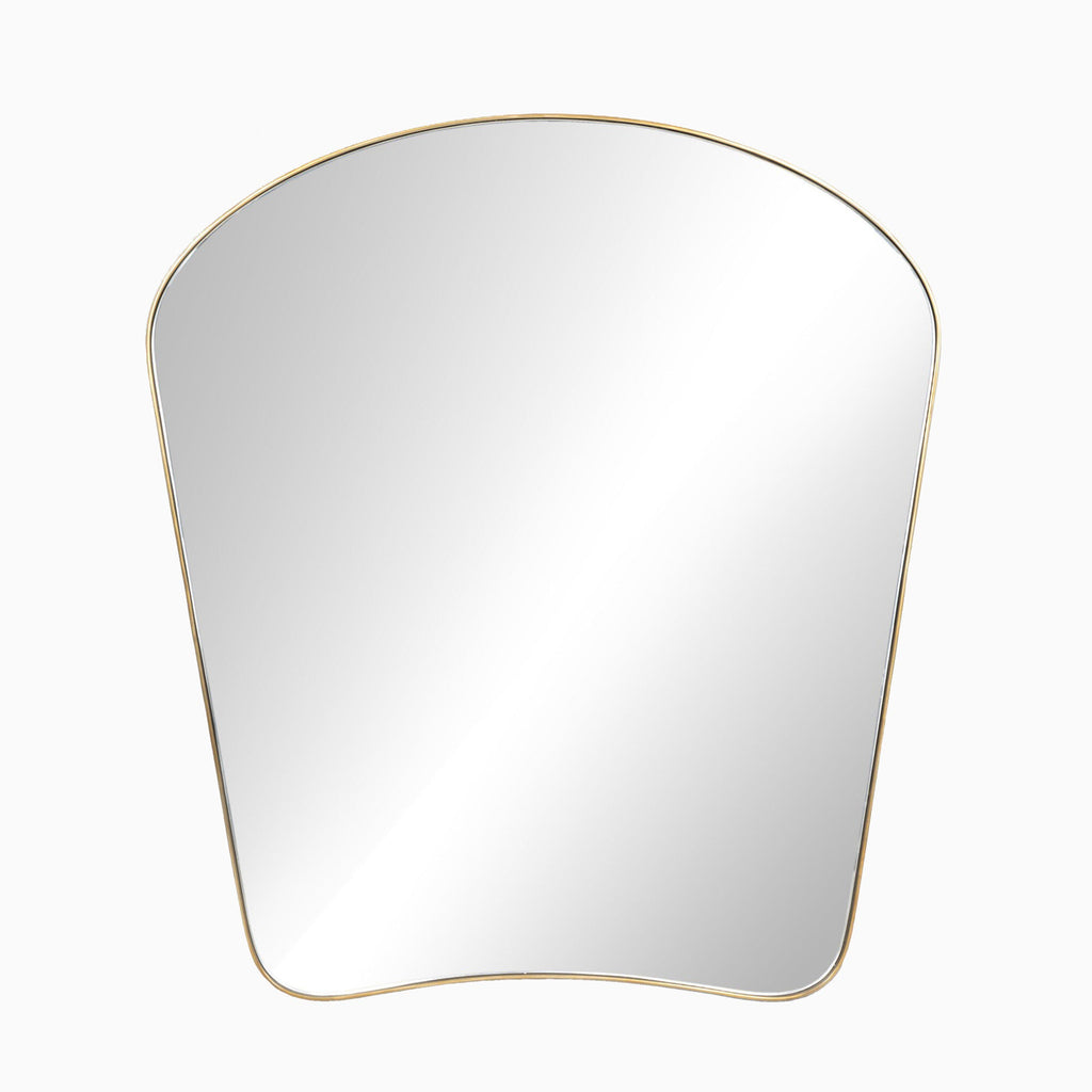 Raelynn Mantel Mirror in Polished Brass