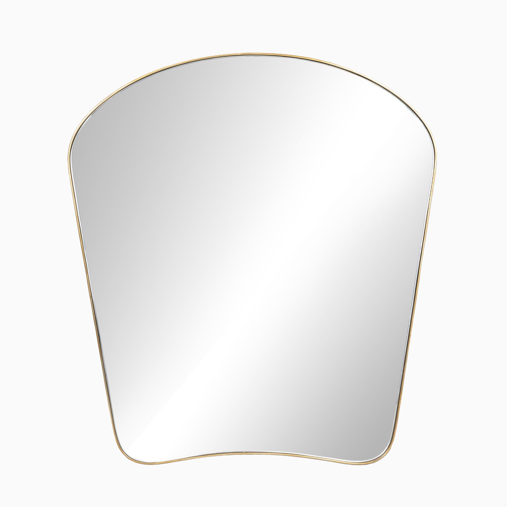 Raelynn Mantel Mirror in Polished Brass