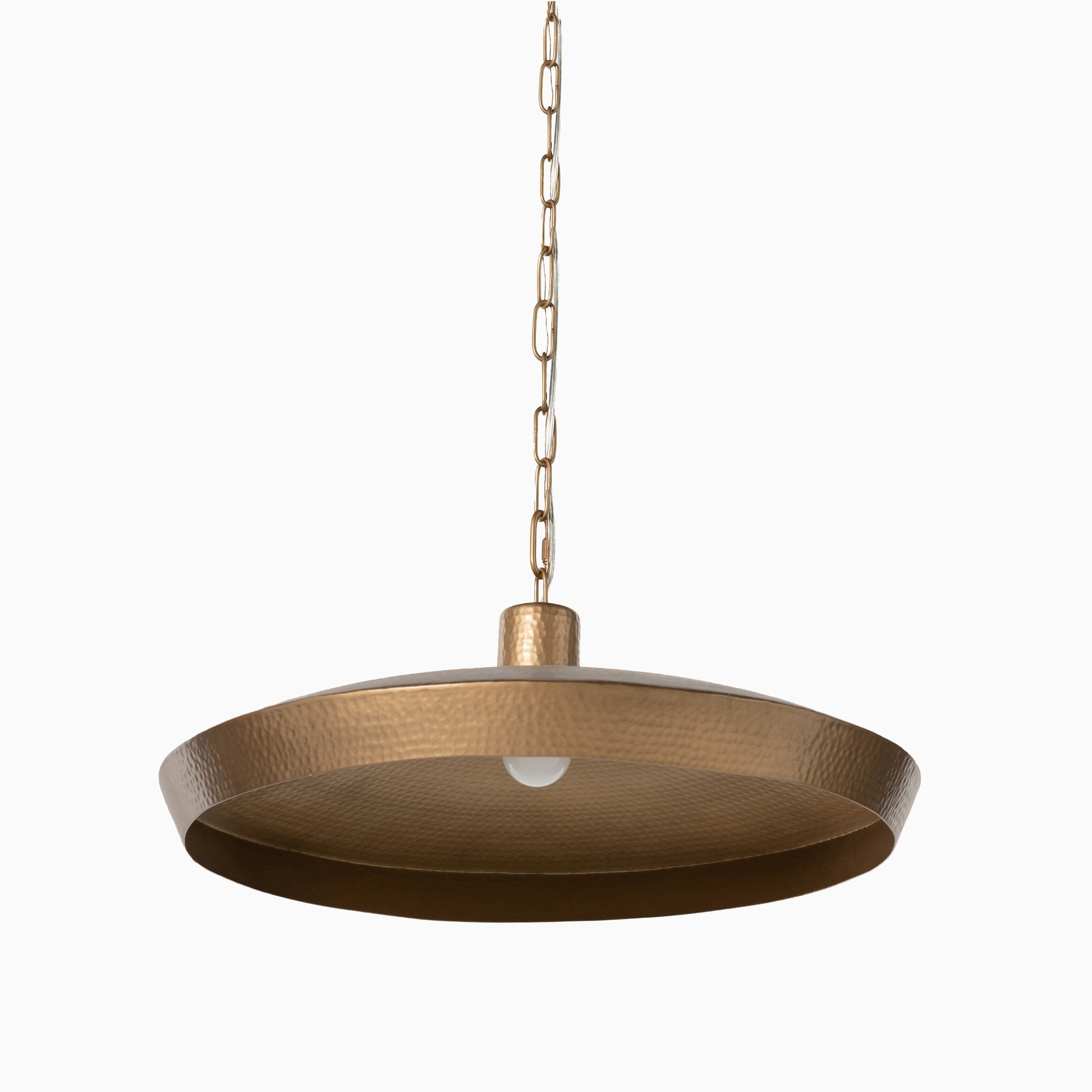 Dempsey Pendant in Hammered Antique Brass