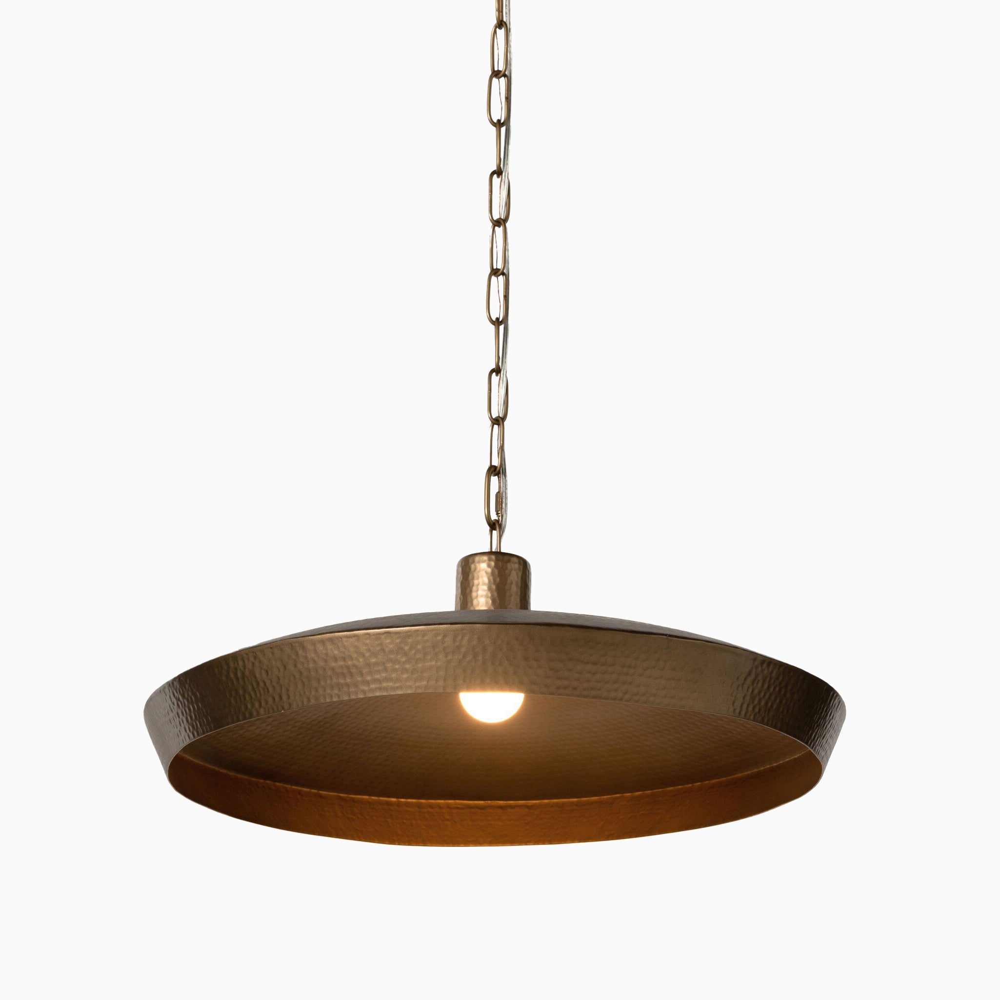 Dempsey Pendant in Hammered Antique Brass
