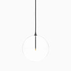 Iverson Pendant in 12 Clear Glass & Black Gunmetal