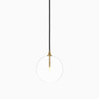 Iverson Pendant in 8 Clear Glass & Burnished Brass