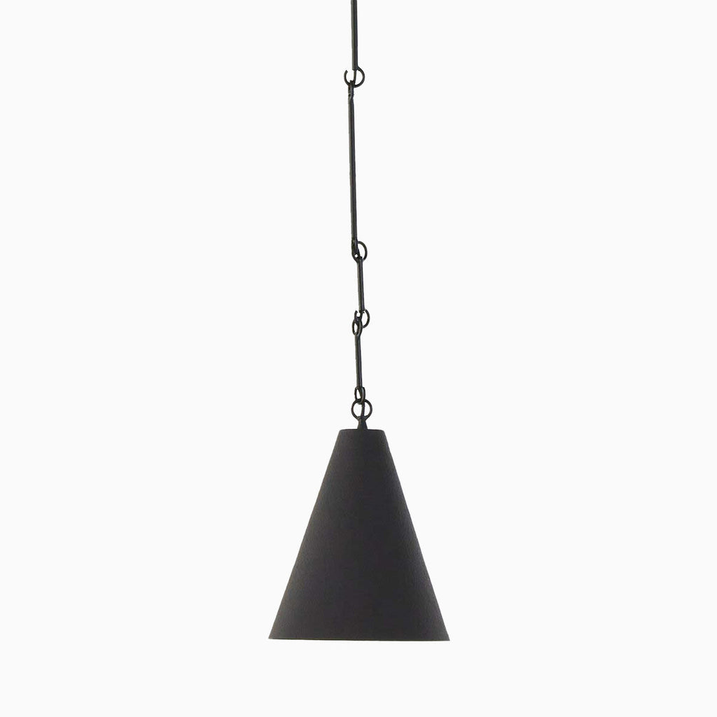 Kane Pendant in Matte Black Plaster