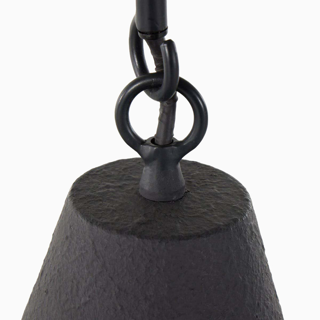 Kane Pendant in Matte Black Plaster