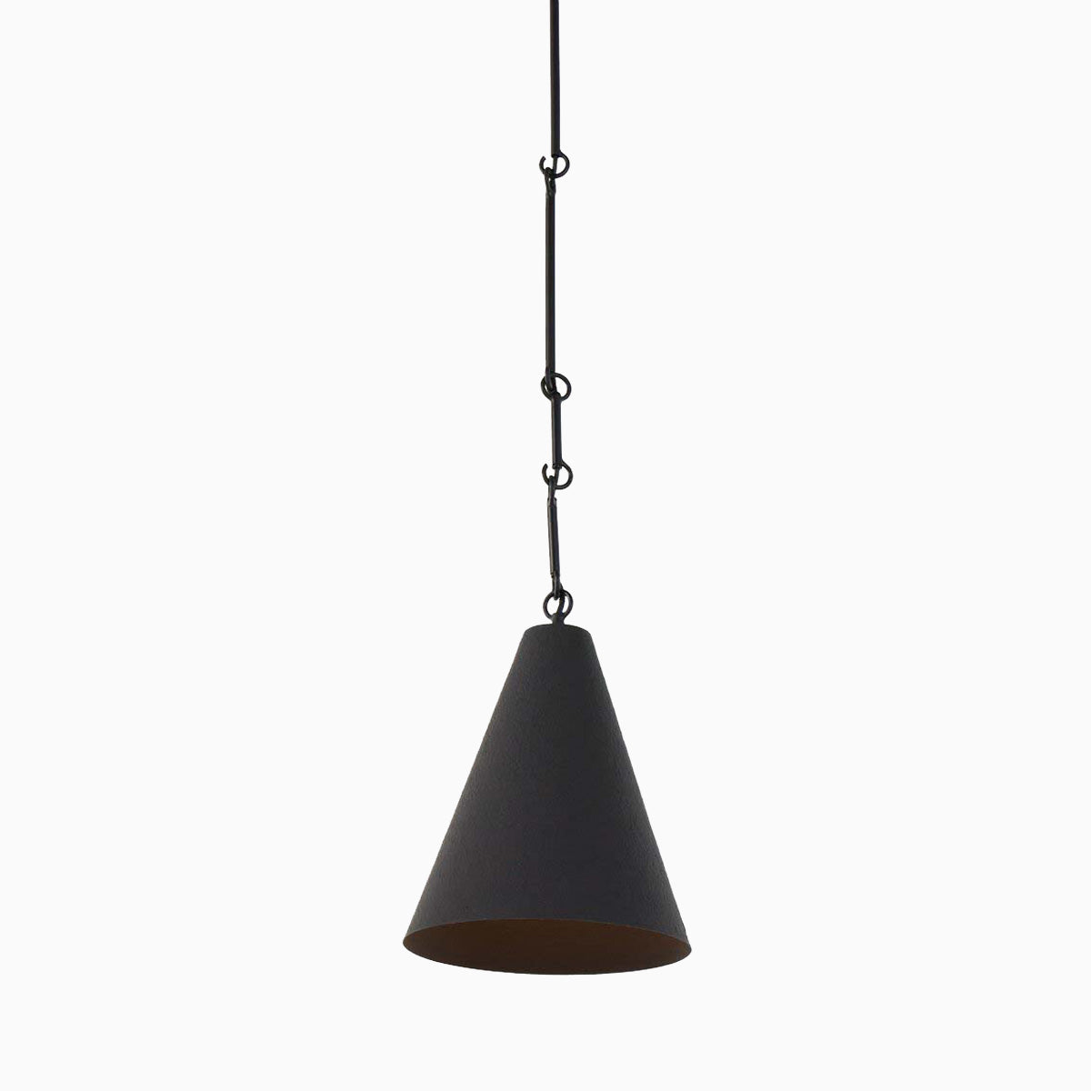 Kane Pendant in Matte Black Plaster