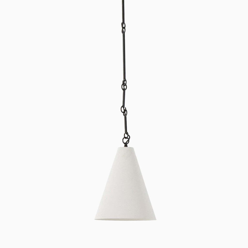 Kane Pendant in Matte White Plaster