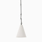Kane Pendant in Matte White Plaster
