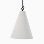 Kane Pendant in Matte White Plaster