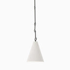 Kane Pendant in Matte White Plaster