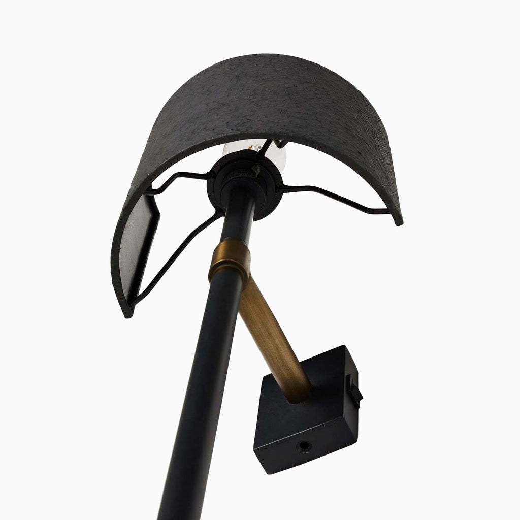 Kyrie Wall Sconce in Matte Black Plaster