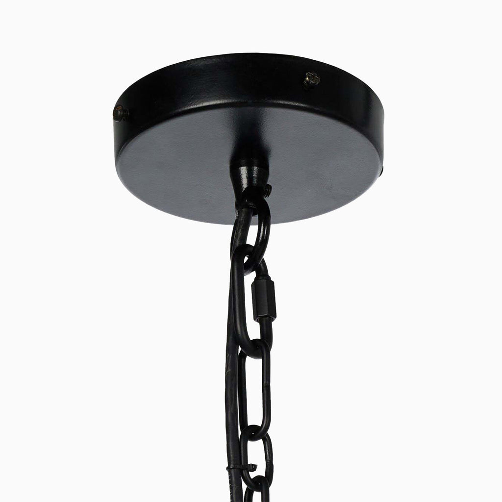 Reginald Pendant in Clear Reeded Glass