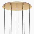Walsh 7-Light Chandelier in Clear Glass & Burnished Brass