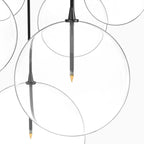 Walsh 7-Light Chandelier in Clear Glass & Black Gunmetal