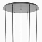Walsh 7-Light Chandelier in Clear Glass & Black Gunmetal