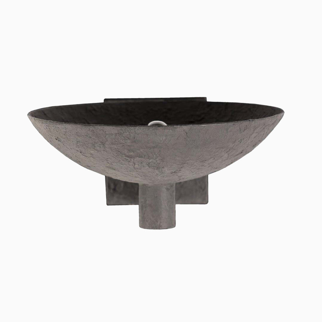 Zia Wall Sconce in Matte Black Plaster