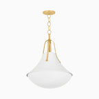 Caruso 16 Pendant in Vintage Gold Leaf / White Plaster
