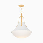 Caruso 20 Pendant in Vintage Gold Leaf / White Plaster