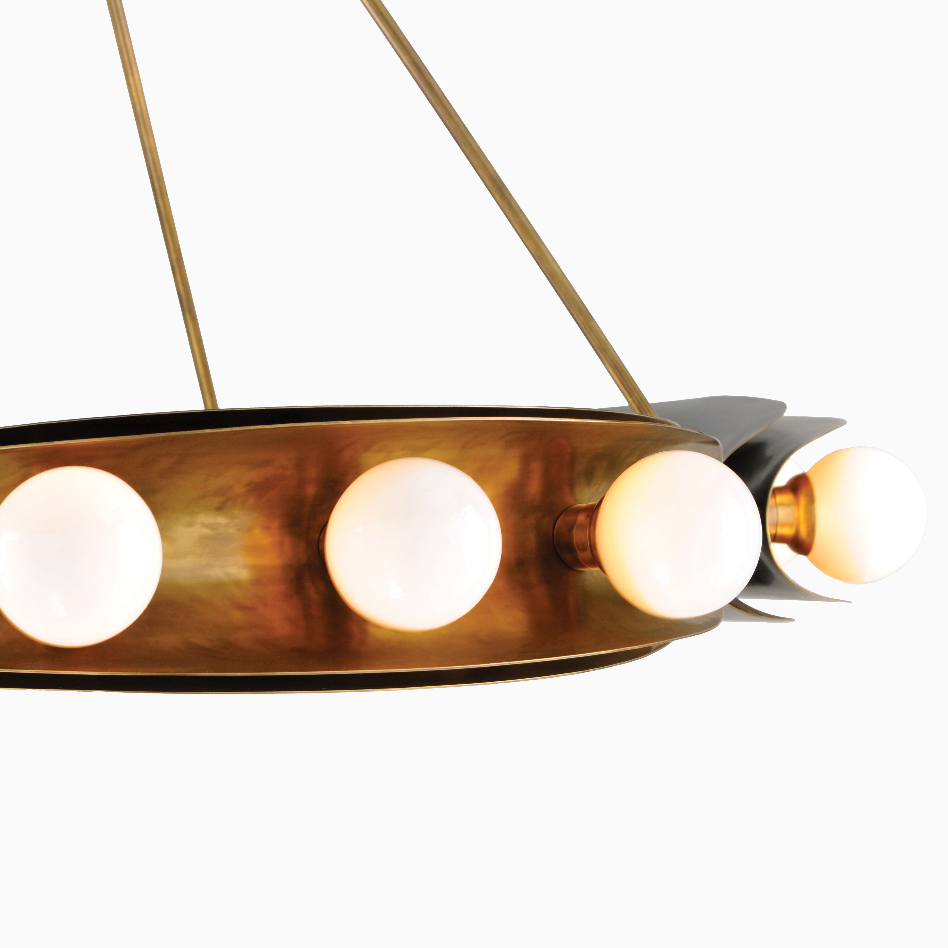 Cornelius Chandelier in Vintage Brass