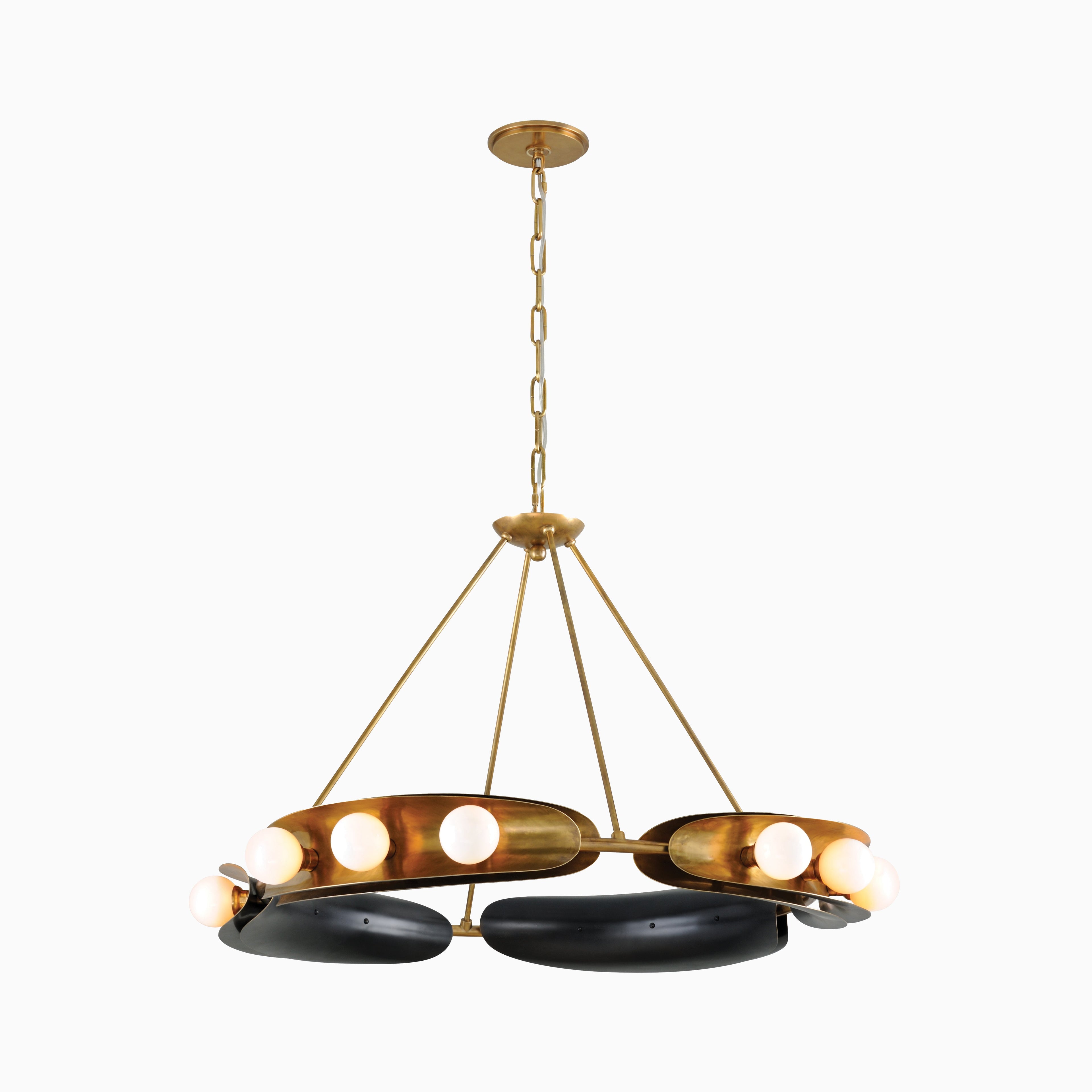 Cornelius Chandelier in Vintage Brass