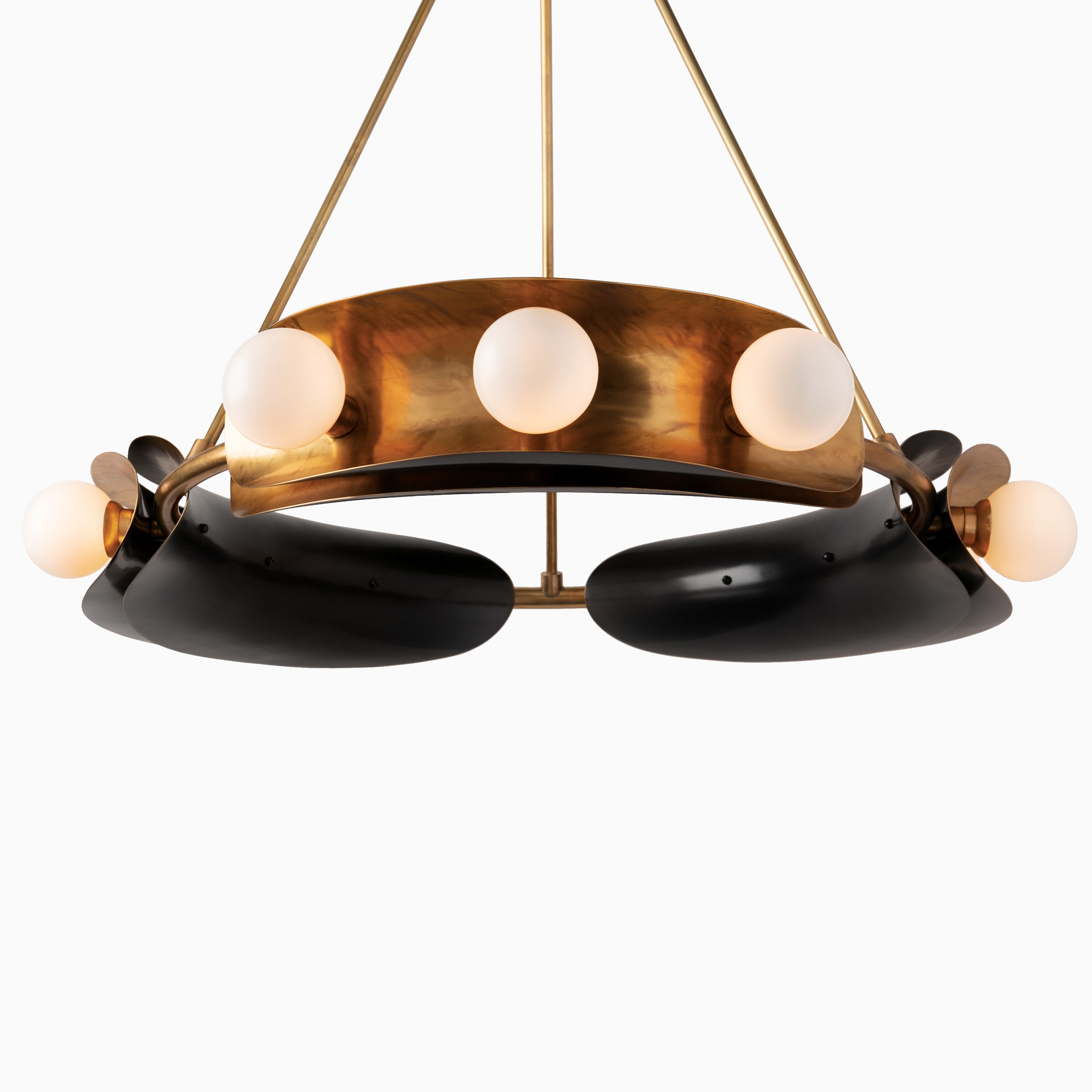 Cornelius Chandelier in Vintage Brass