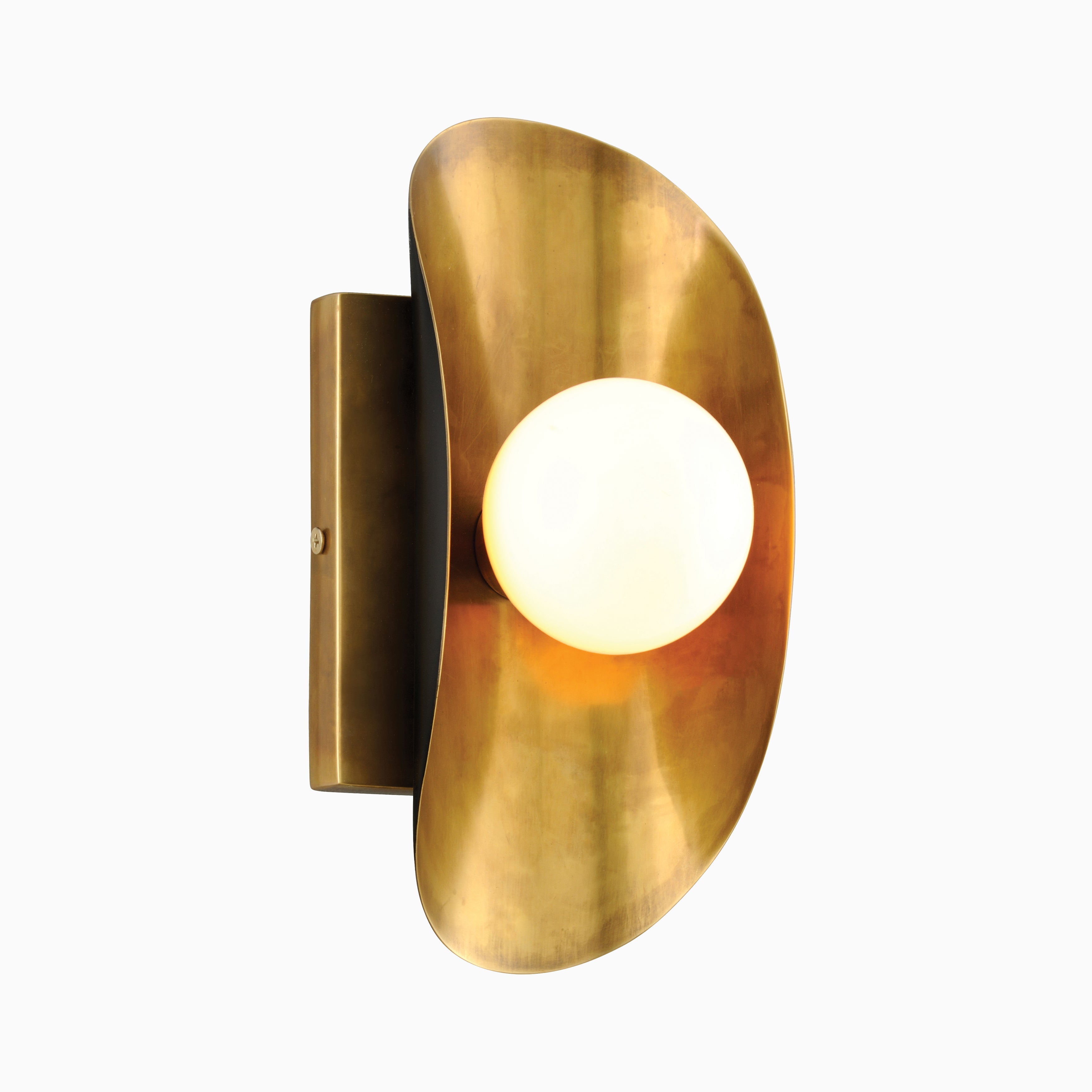Cornelius Wall Sconce in Vintage Brass Bronze Accents