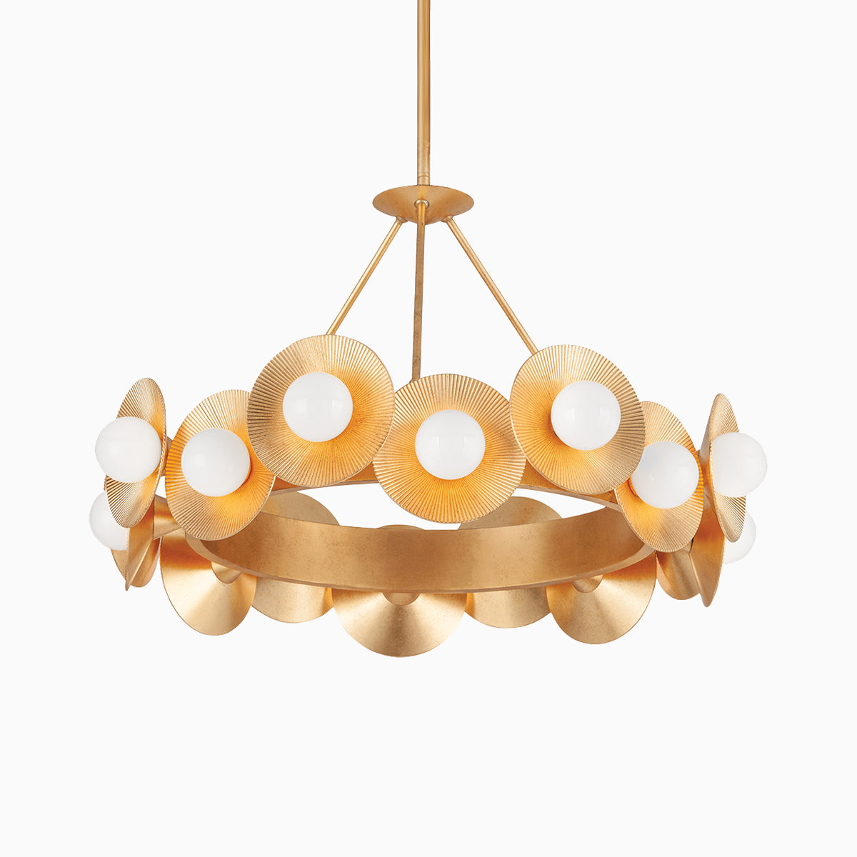 Cressida 32 Chandelier in Vintage Gold Leaf